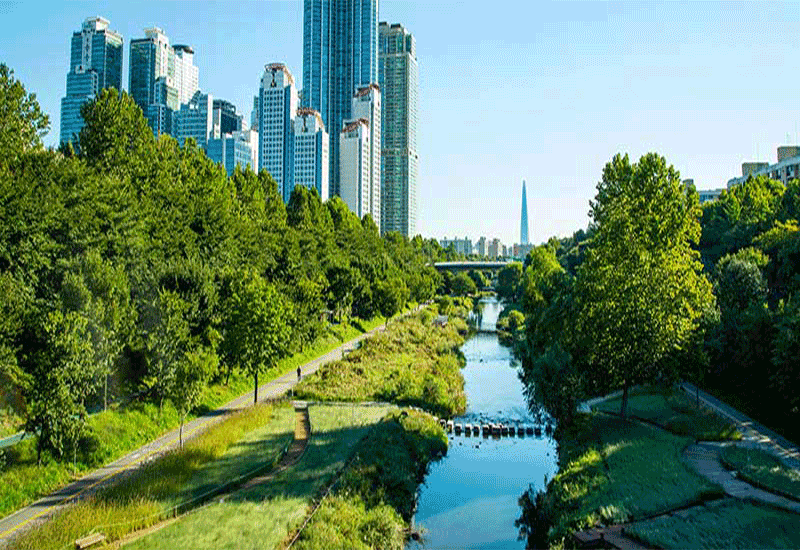 트리븐 서산 단지 내 조경 수경시설 커뮤니티 광장 힐링 라이프 아파트